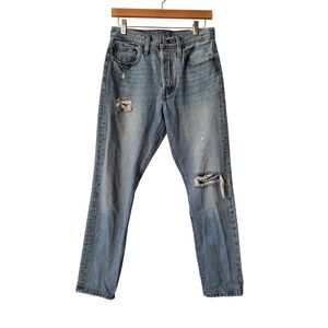 Levi's 501 Women W27 L28 Classic Straight Leg Button Fly Denim Distressed